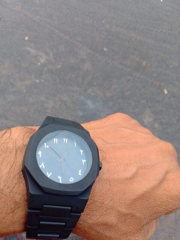 Arabic Aura 46gm Black watch for men Black - Image 4