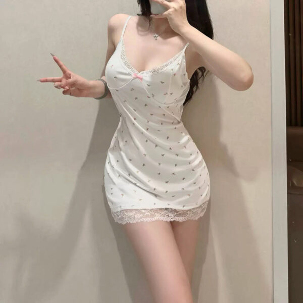 Floral suspender dress S445 - Image 3